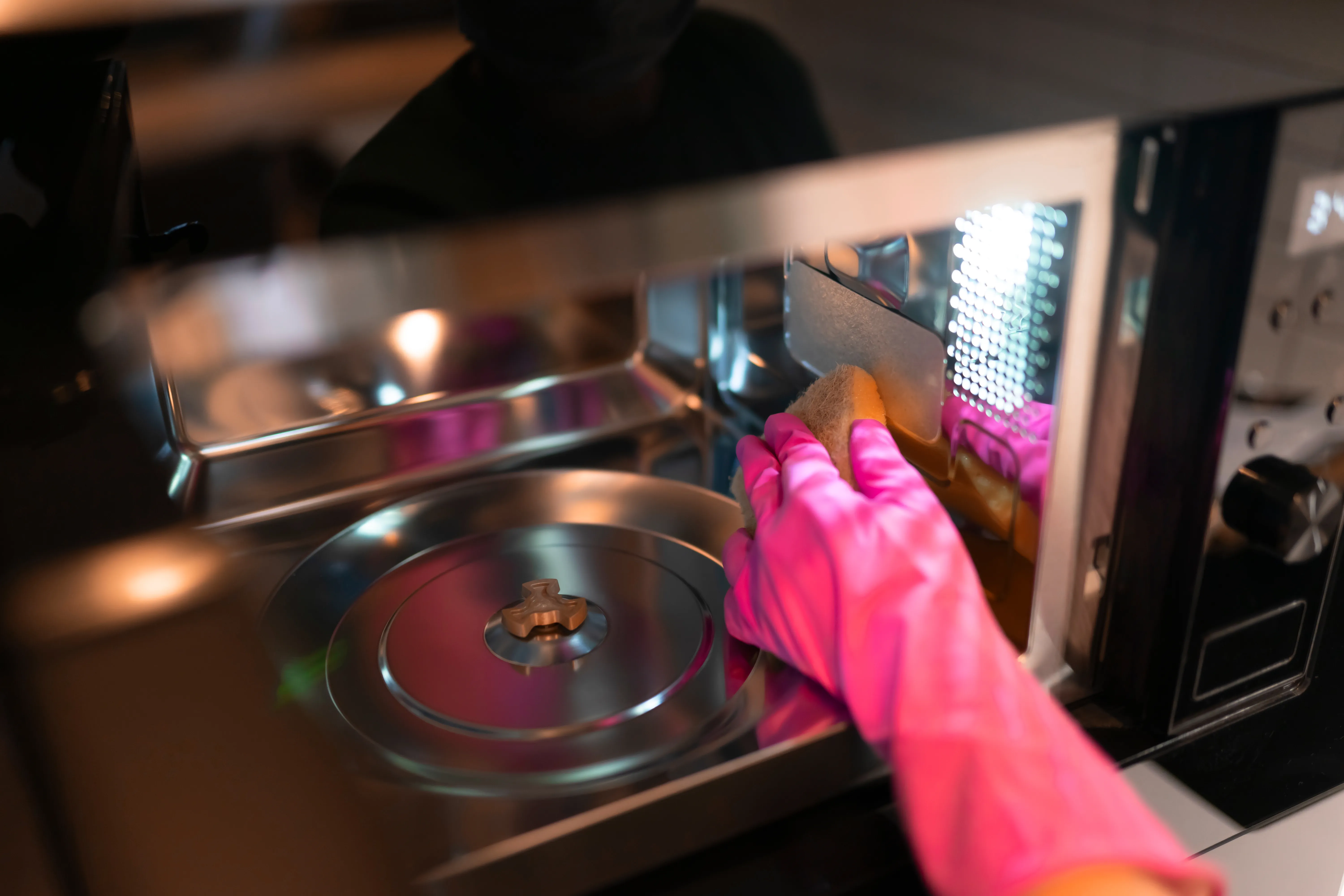 Microwave deep cleaning detail — Ange Cleaning MN