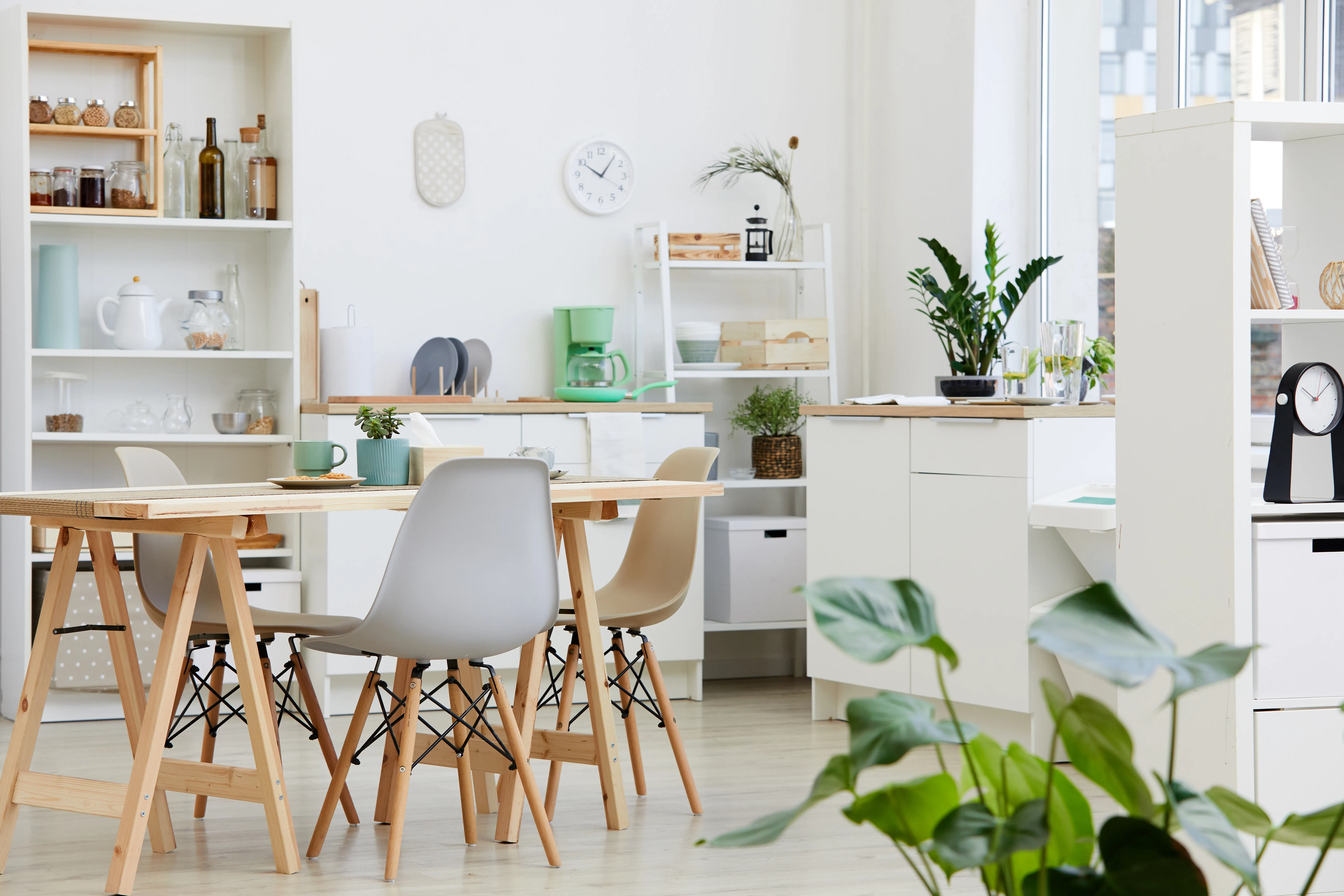 Modern Airbnb kitchen cleaned by Ange Cleaning Services Minnesota